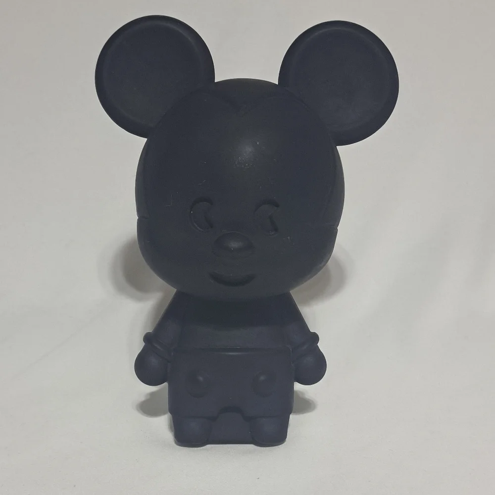 Disney Parks MXYZ Black Mickey Mouse Soft Rubber Zipper‎ Pencil Case